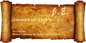 Jandaurek Endre névjegykártya